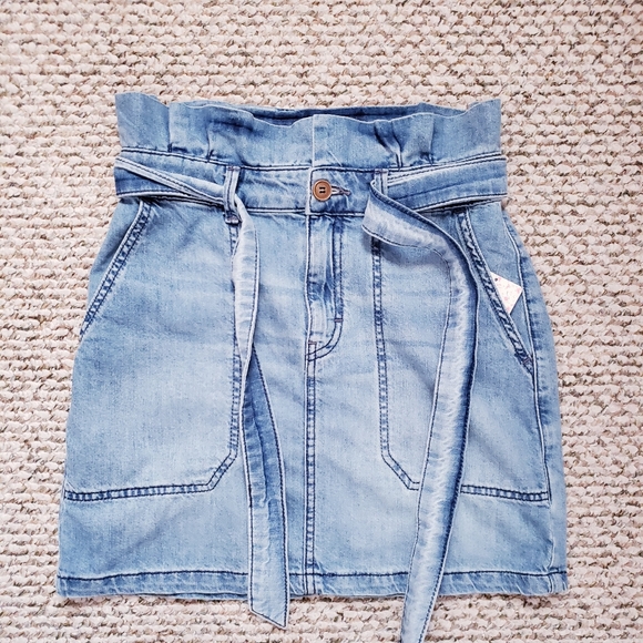 Free People Tie-Waist Denim Skirt - Picture 4 of 7
